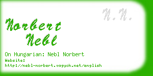 norbert nebl business card